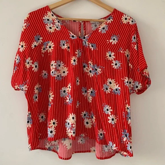 Madewell Rhyme Top Daisy Social Tshirt Blouse - Picture 2 of 4